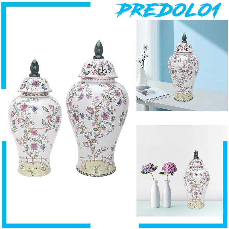 [Predolo1] Toples Candi Porcelain Vas Keramik Tradisional Koleksi Dekorasi Meja