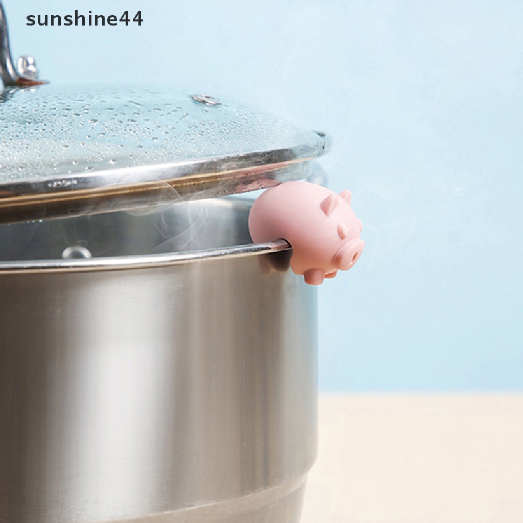 Sunshine1/3pcs Kitchen Lid Holder Silicone Penutup Holder Anti Tumpah Penjepit Tutup Panci ID