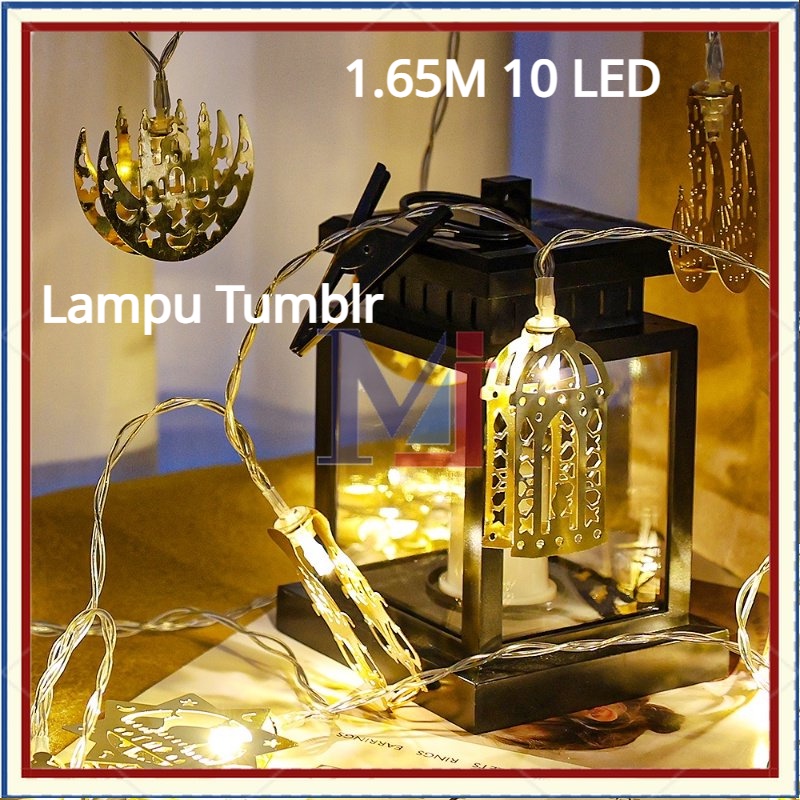 【Ready Stock】Lampu Dekorasi Eid Mubarak Idul Fitri /10LED Lampu Hiasan Lebaran Idul Fitri Dekorasi/ Lampu Lebaran Idul Fitri