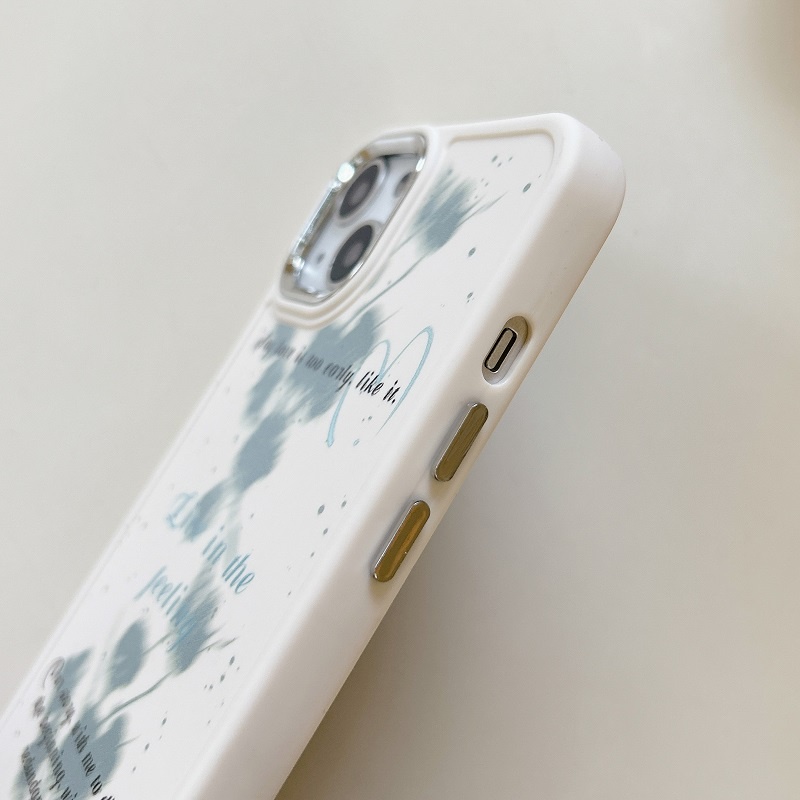 Casing Hp iPhone 14 Pro max Tulip Segar Kecil11 12 13 Lubang Besar Silikon Anti Jatuh