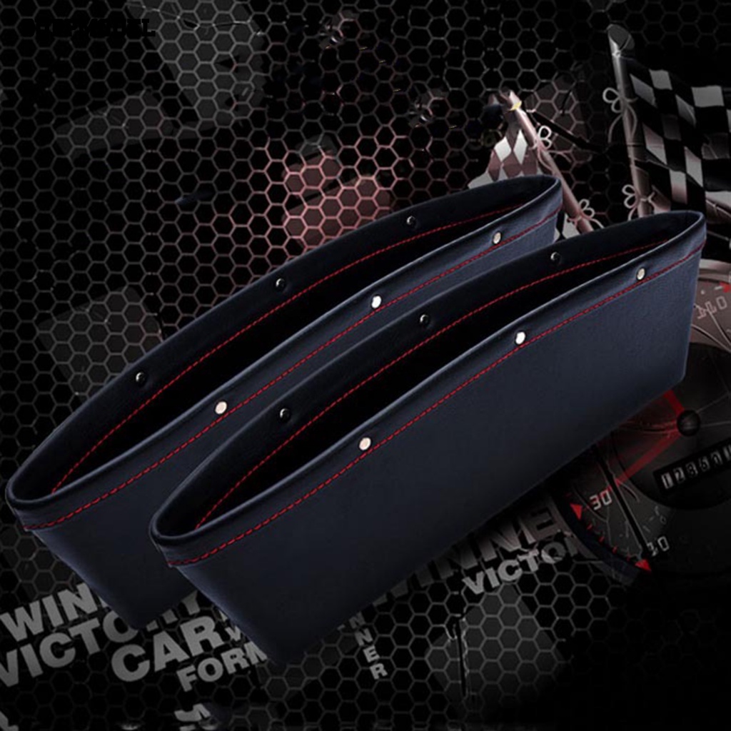 Suppmodel Compact Car Storage Bag Untuk Jok Mobil Slit Faux Leather Organizer Portable