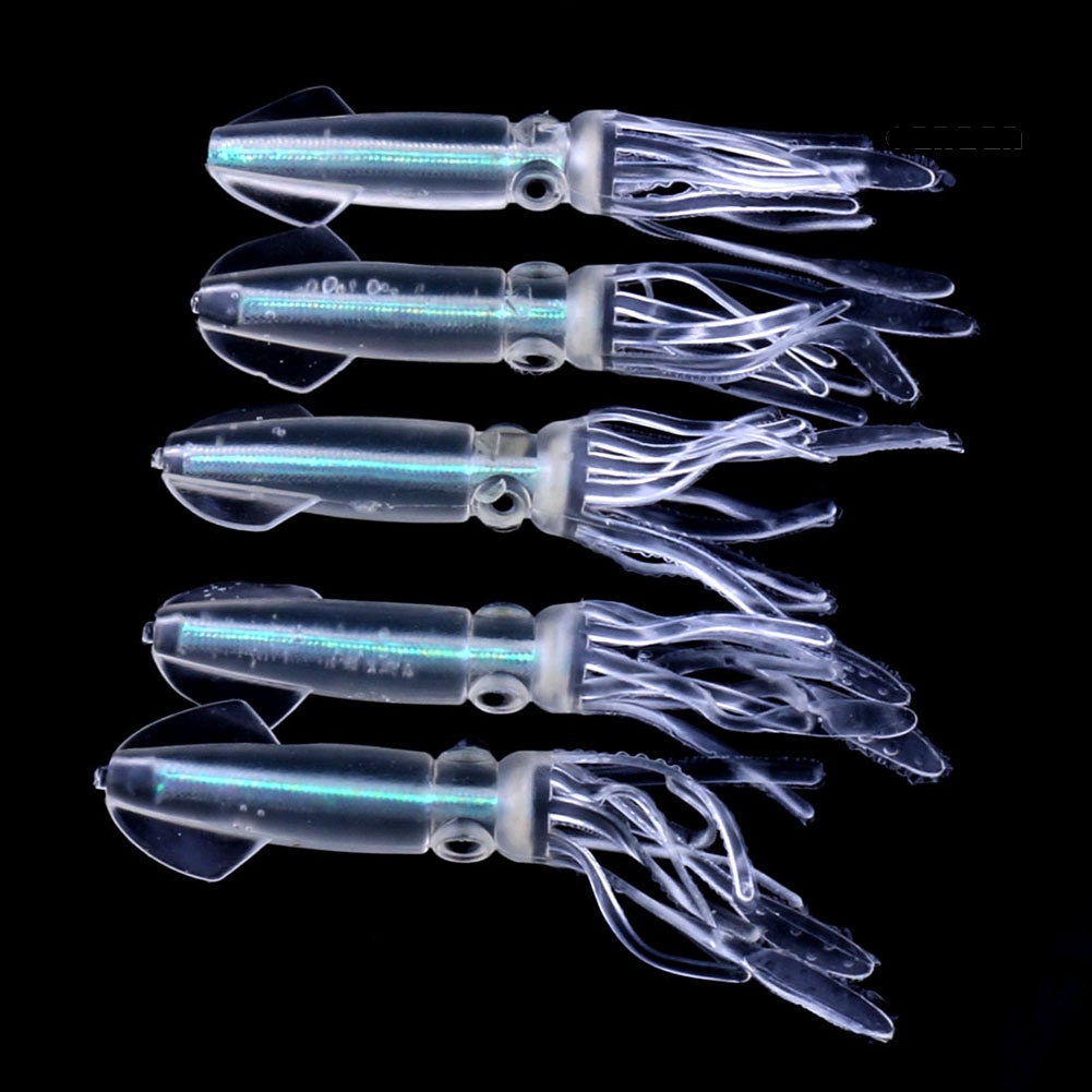 Cnn-5pcs Glow in The Dark Luminous Umpan Lembut Buatan Gaya Cumi Umpan Pancing