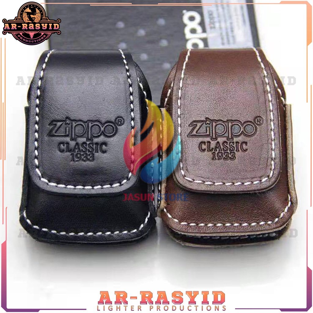 TERBARU! Tempat Sarung Kulit Zippo Classic Leather Case BISA COD!