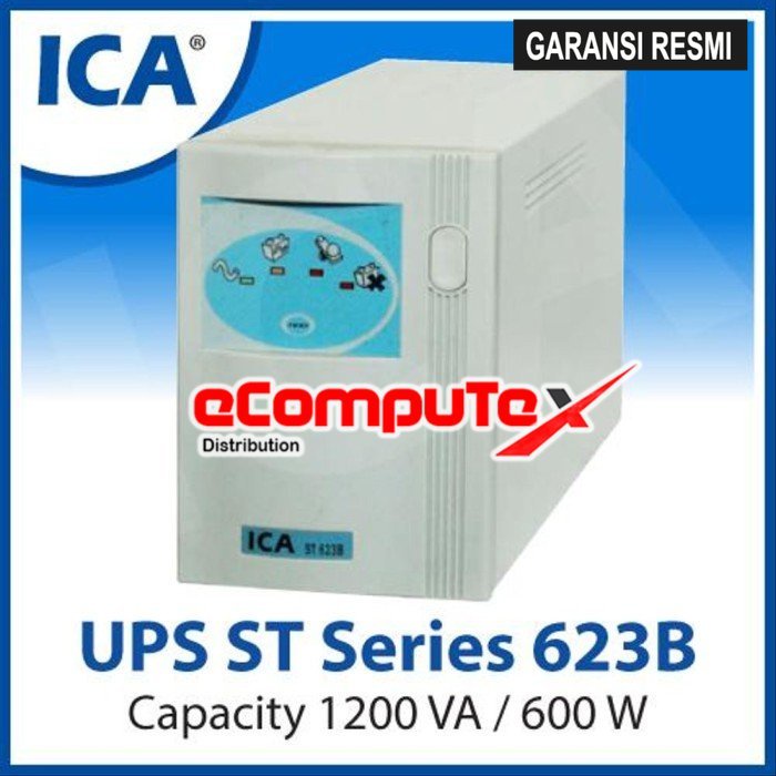 UPS ICA ST-623B ST623B 1200 VA / 600 WATT STREAM LINE UPS GARANSI RESMI