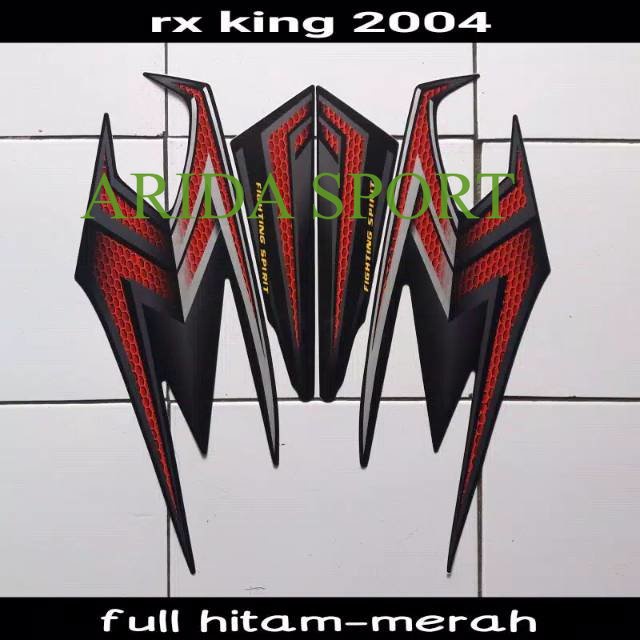 striping   yamaha rx king 2004 hitam merah striping rx king