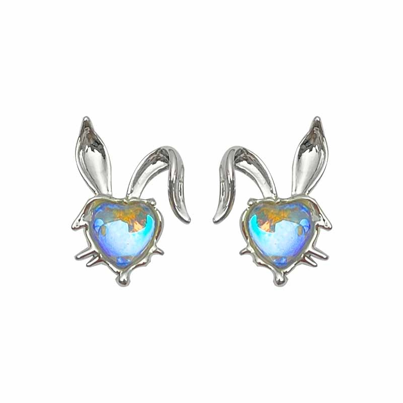 Anting Moonstone Lucu Love Giwang Telinga Kelinci Untuk Perempuan Wanita Yang Indah
