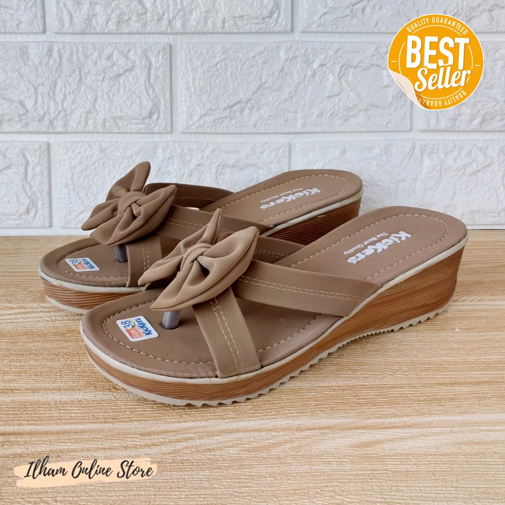 Sandal Wanita Ninndy Pita Size 26-40 Coklat