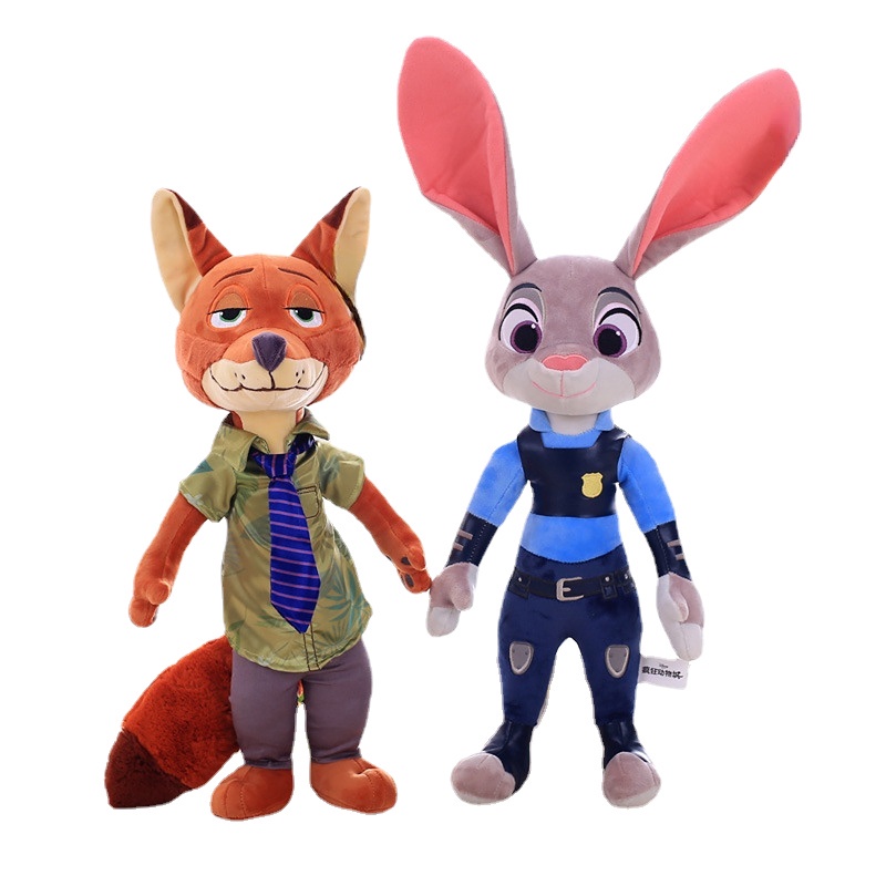 40 cm Film Zootopia Mainan Mewah Lucu Nick Wilde Kelinci Judy Hopps Plush Toys Doll Boneka Lembut Mainan Anak Hadiah