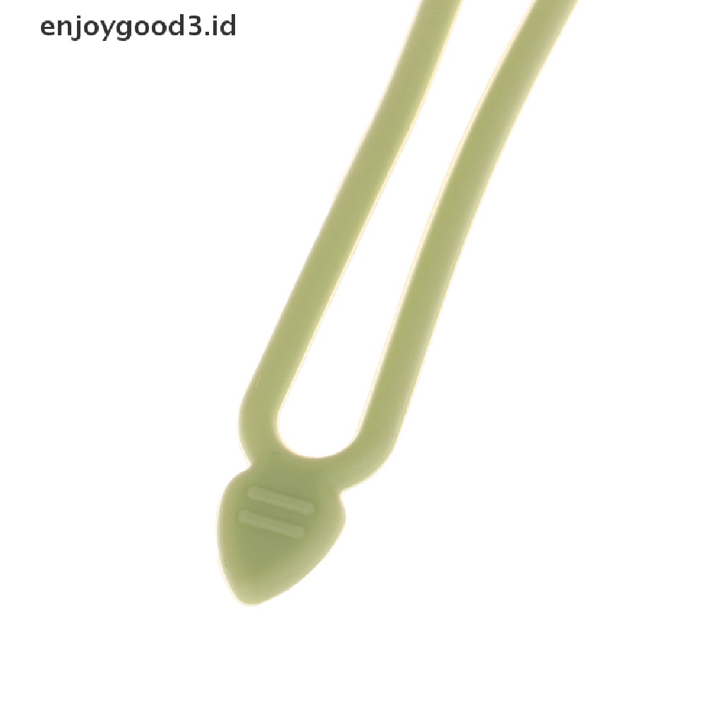 [Rready Stock] 1/6Pcs Tali Kabel Silikon Wire Organizer Reusable Fastening Cable Ties (ID)