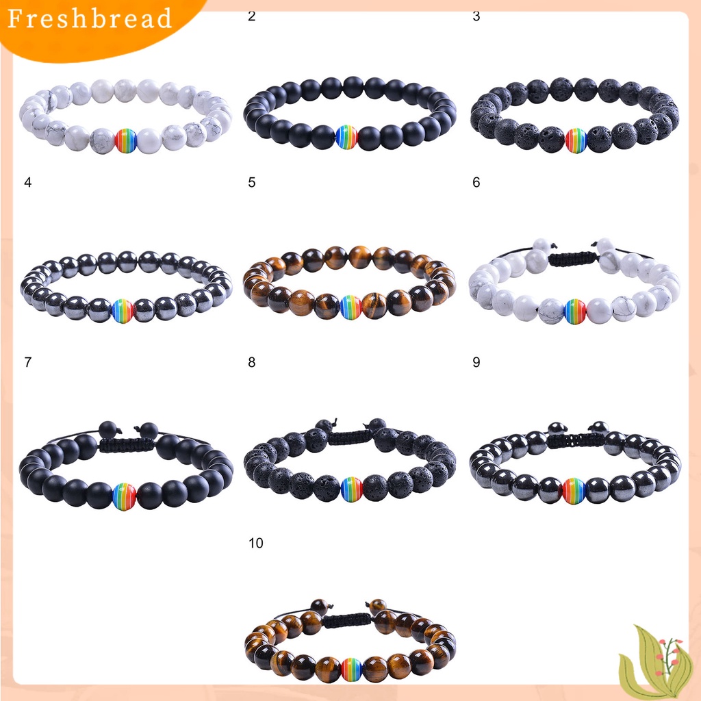 < Freshbread > Tali Elastis Handmade Gelang Batu Ringan Pria Wanita Natural Beads Bracelet Hand Decor