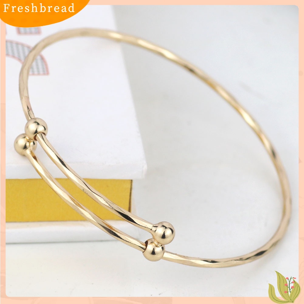 &lt; Freshbread &gt; Wanita Klasik Paduan Fashion Adjustable Gelang DIY Terbuka Bangle Perhiasan Hadiah