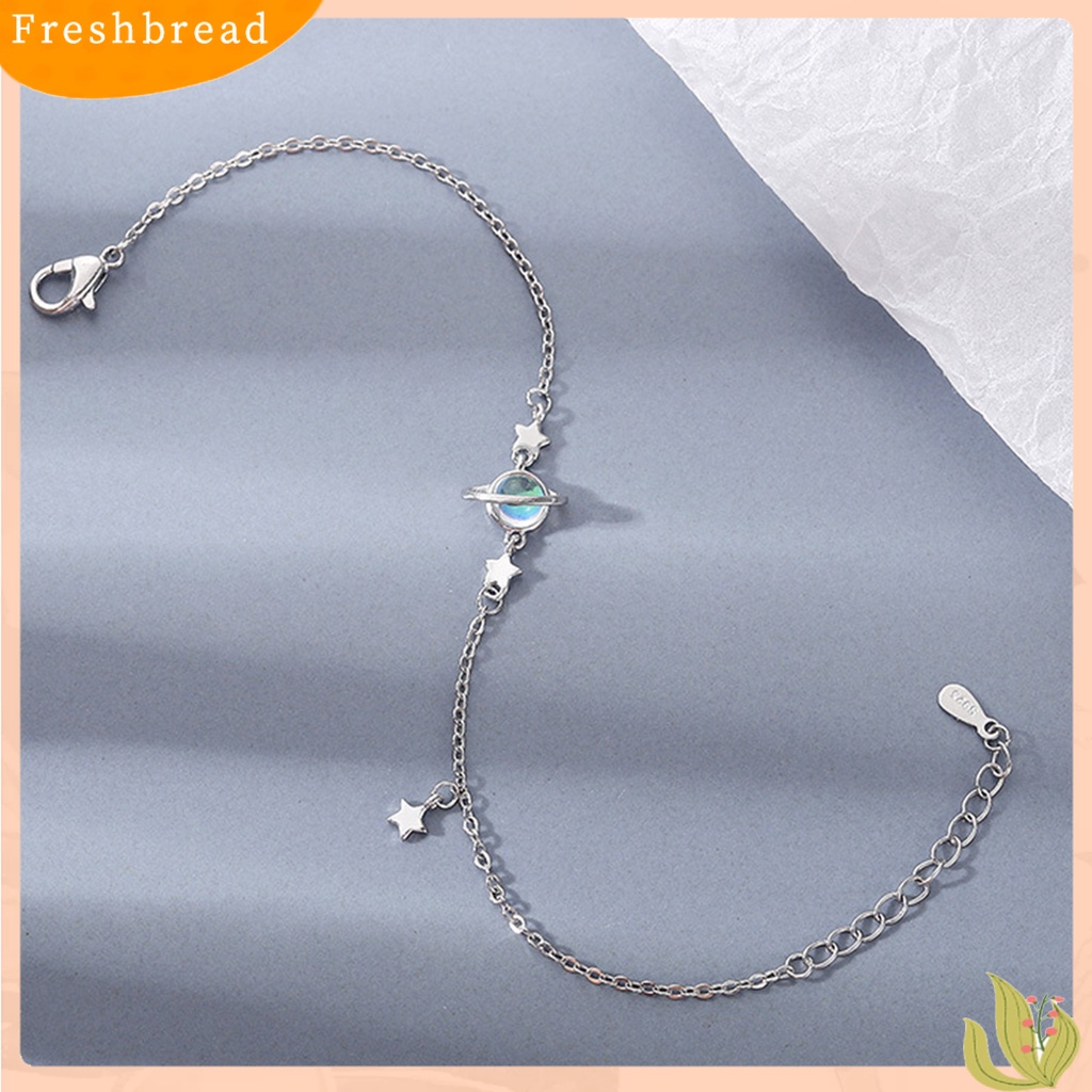 &lt; Freshbread &gt; Wanita Gelang Faux Moonstone Bintang Individu Romantis Planet Liontin Wanita Bangle Women Jewelry