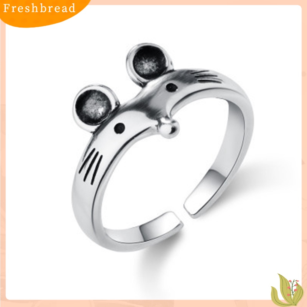 &lt; Freshbread &gt; Wanita Cincin Tikus Perhiasan Vintage Pembukaan Adjustable Finger Ring Untuk Pesta Perjamuan Prom