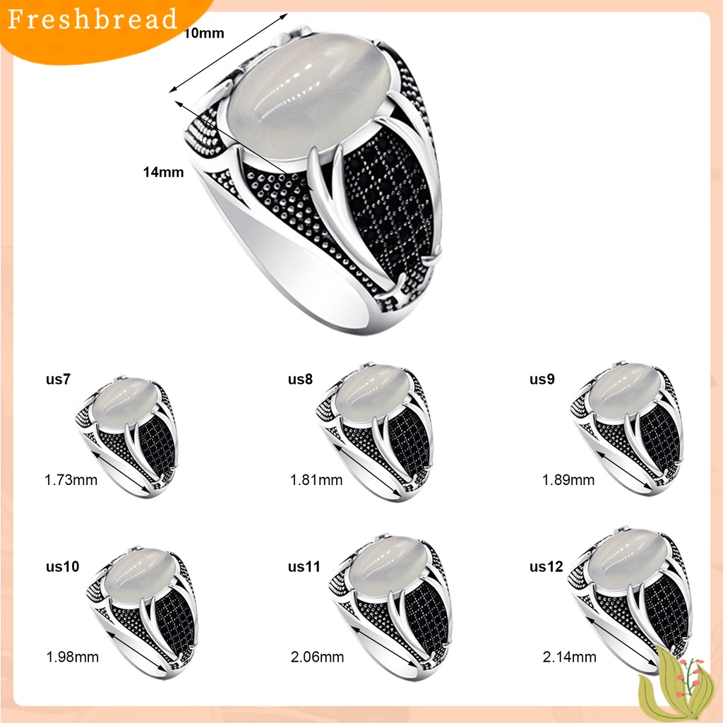 &lt; Freshbread &gt; Pria Cincin Ramah Kulit Retro Paduan Kesederhanaan Indah Engagement Male Ring Untuk Pernikahan