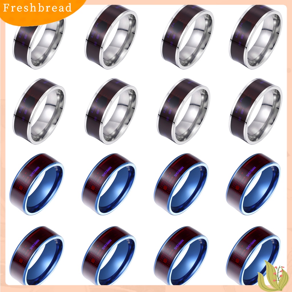 &lt; Freshbread &gt; Cincin Chip NFC Fashionable Bluetooth-Kompatibel Menebal Stainless Steel Universal Smart Ring Untuk Penggunaan Sehari-Hari