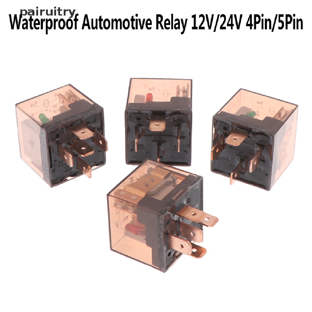 Relay Otomotif Anti Air Prt12/24V 80A 4/5Pin SPDT Car Control Device Relay Mobil PRT