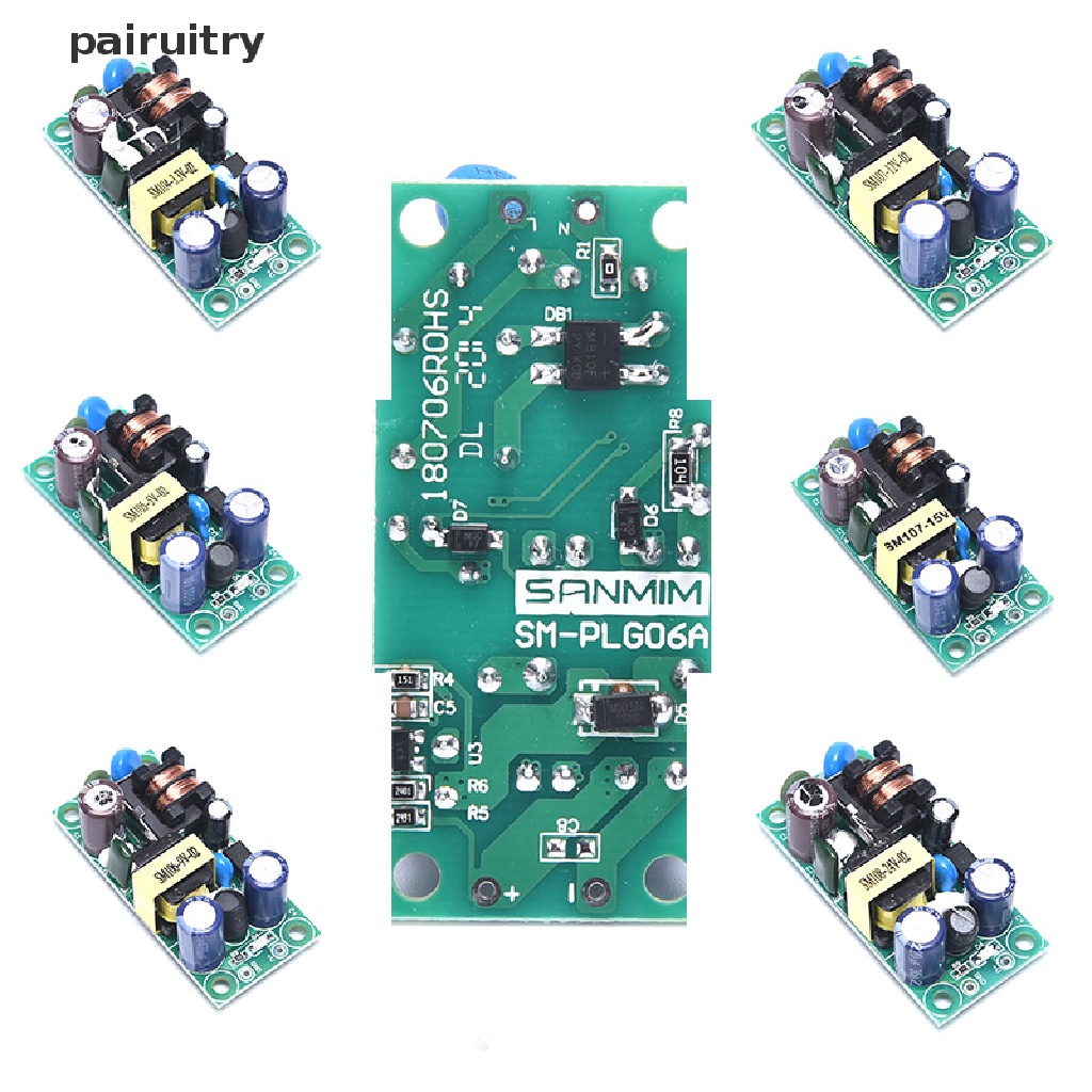 Prt AC-DC 3V 5V 9V 12V 15V 24V Papan Modul Power Supply Switching Terisolasi PLG06A PRT