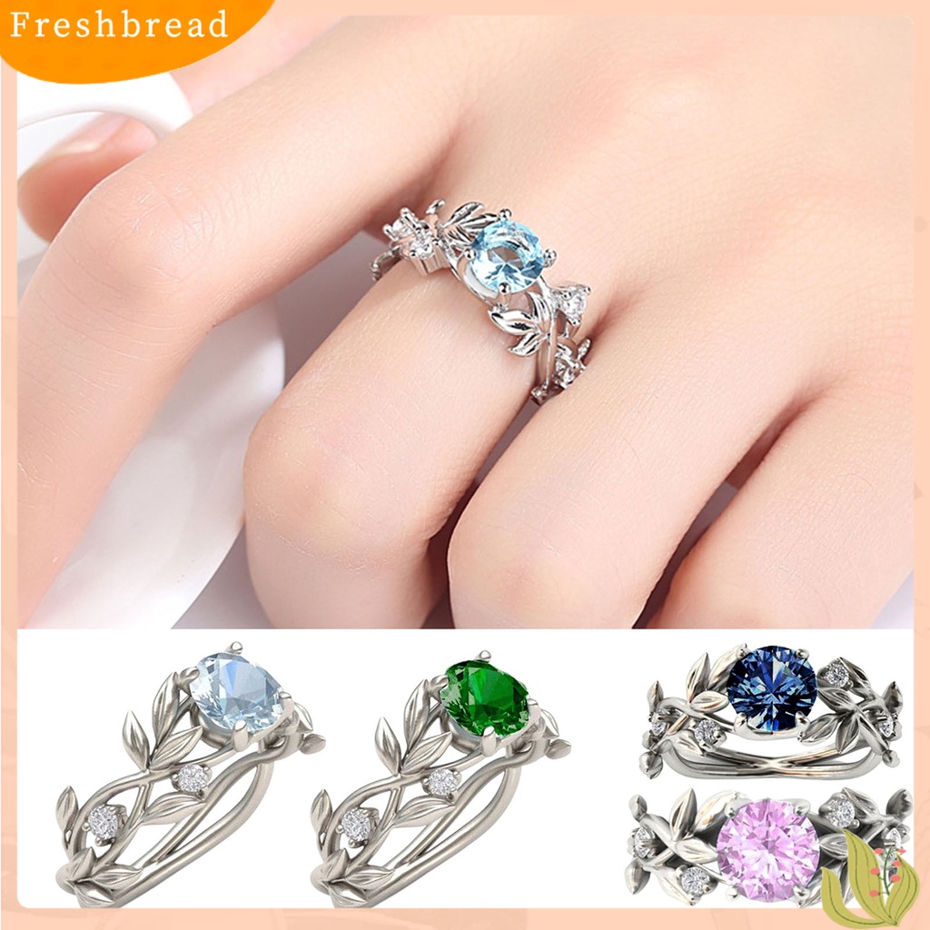 &lt; Freshbread &gt; Cincin Wanita Desain Bunga Semua Pertandingan Aksesoris Fashion Cincin Kawin Berlian Imitasi Manis Untuk Pesta