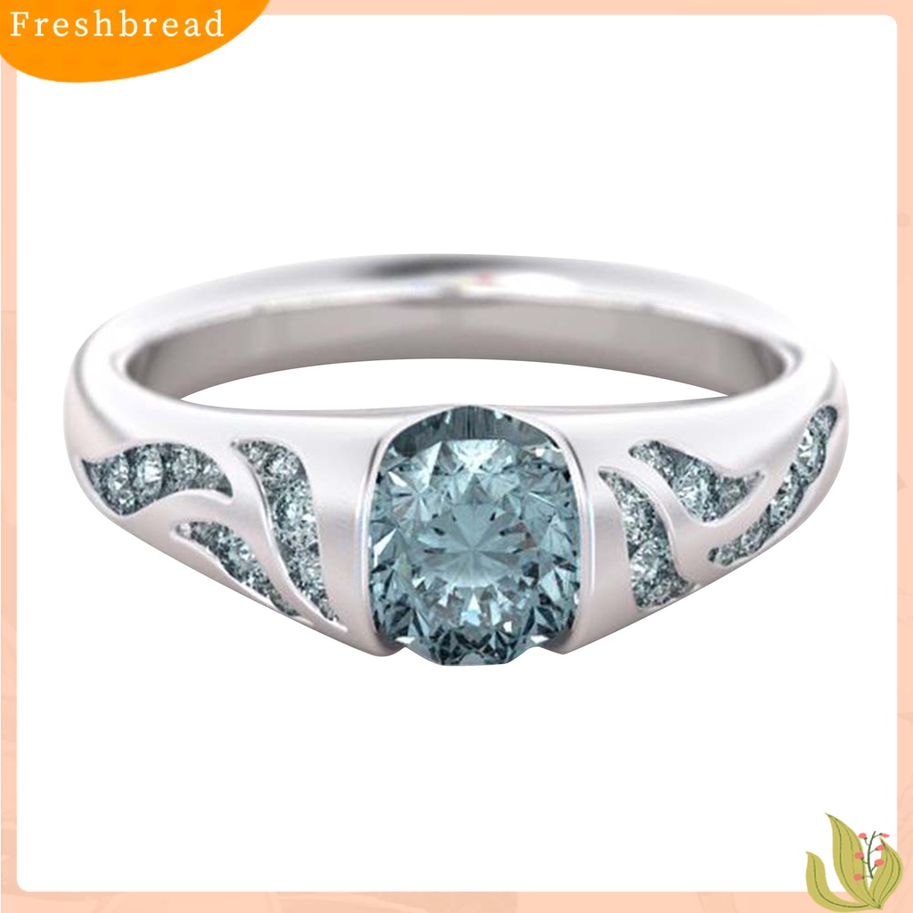 &lt; Freshbread &gt; Cincin Kompak Halus Halus Tahan Lama Cincin Permata Alloy Untuk Hari Valentine