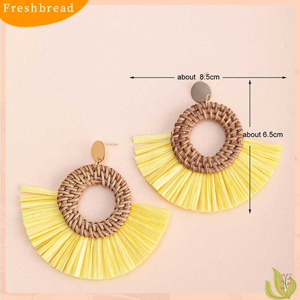 &lt; Freshbread &gt; Anting Gaya Etnik Menawan Liontin Wanita Anting Giwang Rumbai Elegan Untuk Liburan