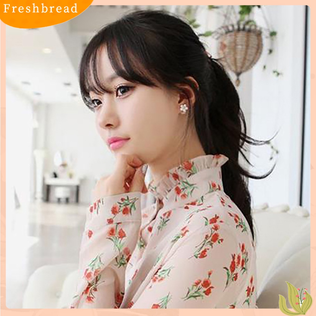 &lt; Freshbread &gt; Ear Studs Desain Bunga Lucu Dua Sisi Indah Ear Studs Bunga Untuk Pernikahan