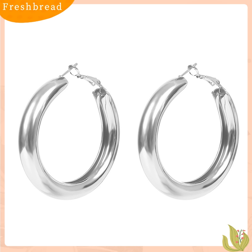 &lt; Freshbread &gt; Wanita Fashion Geometris Putaran Besar Lingkaran Hoop Anting Pernyataan Perhiasan Hadiah