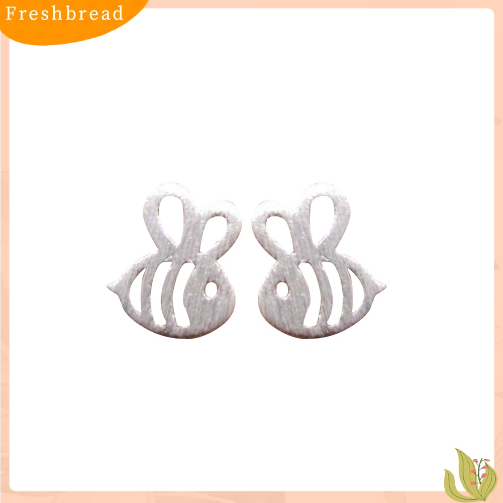 &lt; Freshbread &gt; Indah Berongga Serangga Lebah Telinga Studs Gadis Perhiasan Tanggal Belanja Anting Pesta