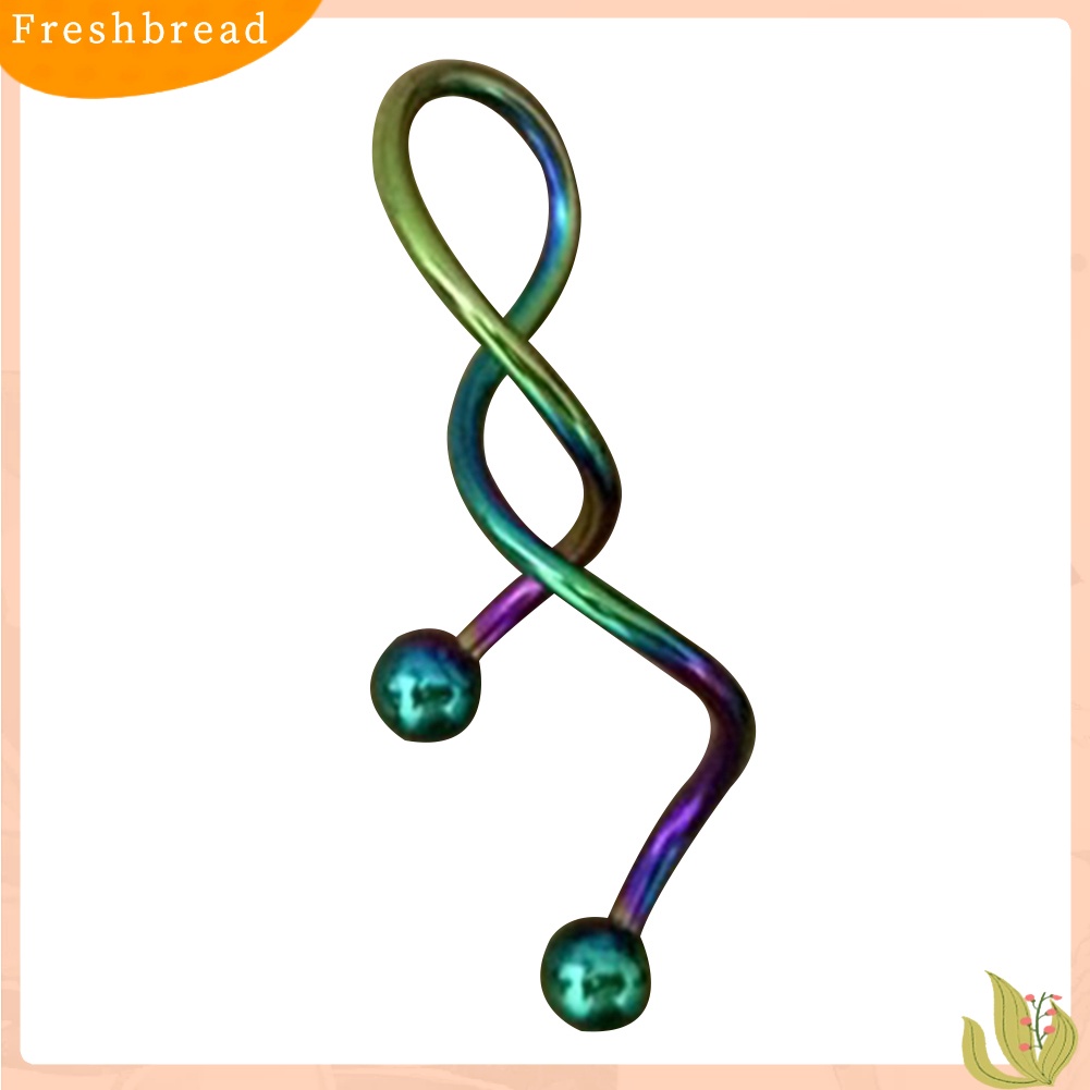 &lt; Freshbread &gt; 1Pc 14g Cool Twist Spiral Ear Industrial Barbell Belly Ring Piercing Earring