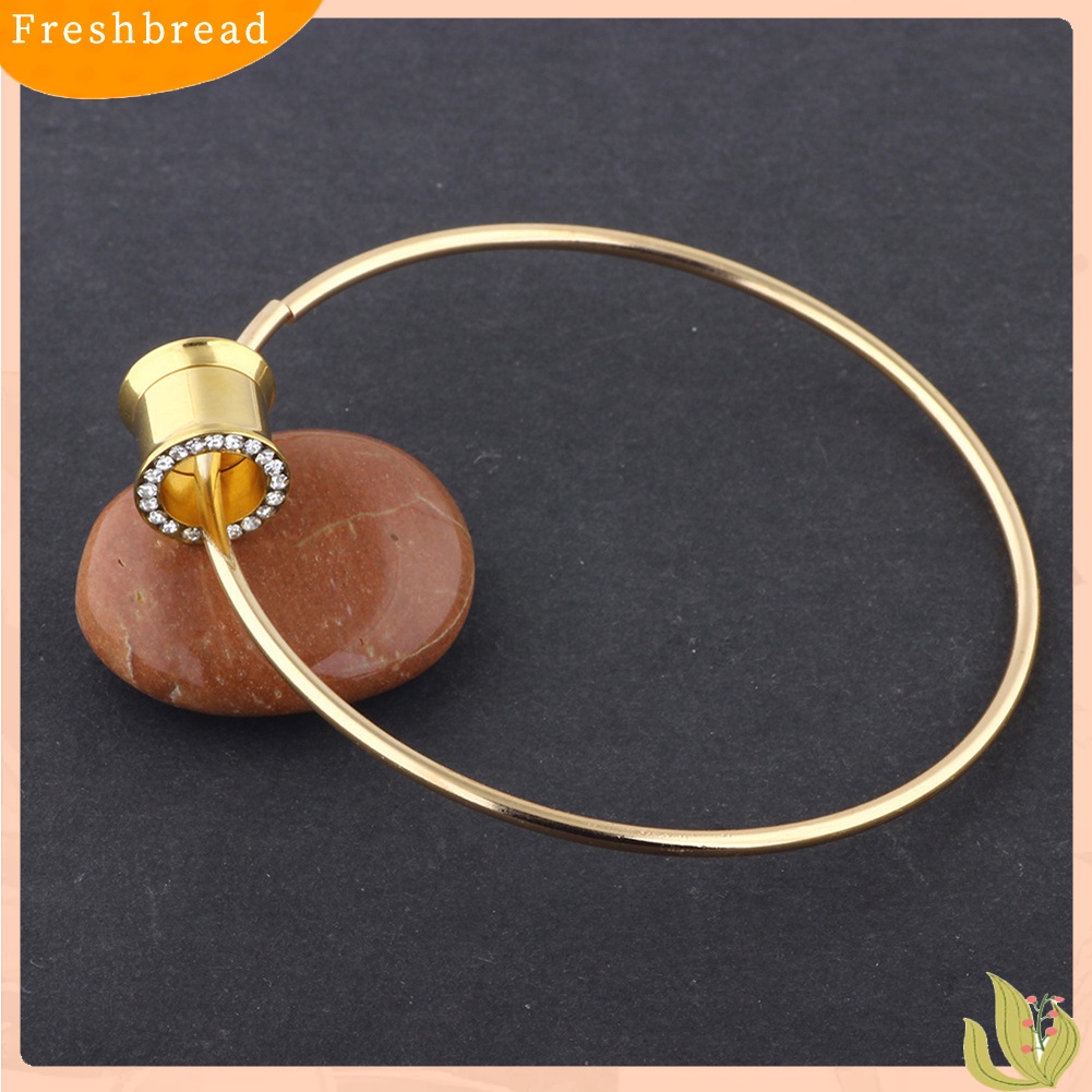 &lt; Freshbread &gt; 1Pc Wanita Berlian Imitasi Lingkaran Menjuntai Ear Plug Tandu Expander Piercing Perhiasan