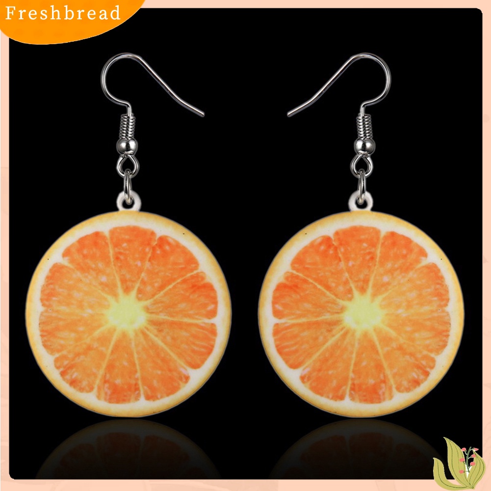 &lt; Freshbread &gt; Buah Manis Semangka Strawberry Menjuntai Wanita Ear Hook Earrings Perhiasan Pesta