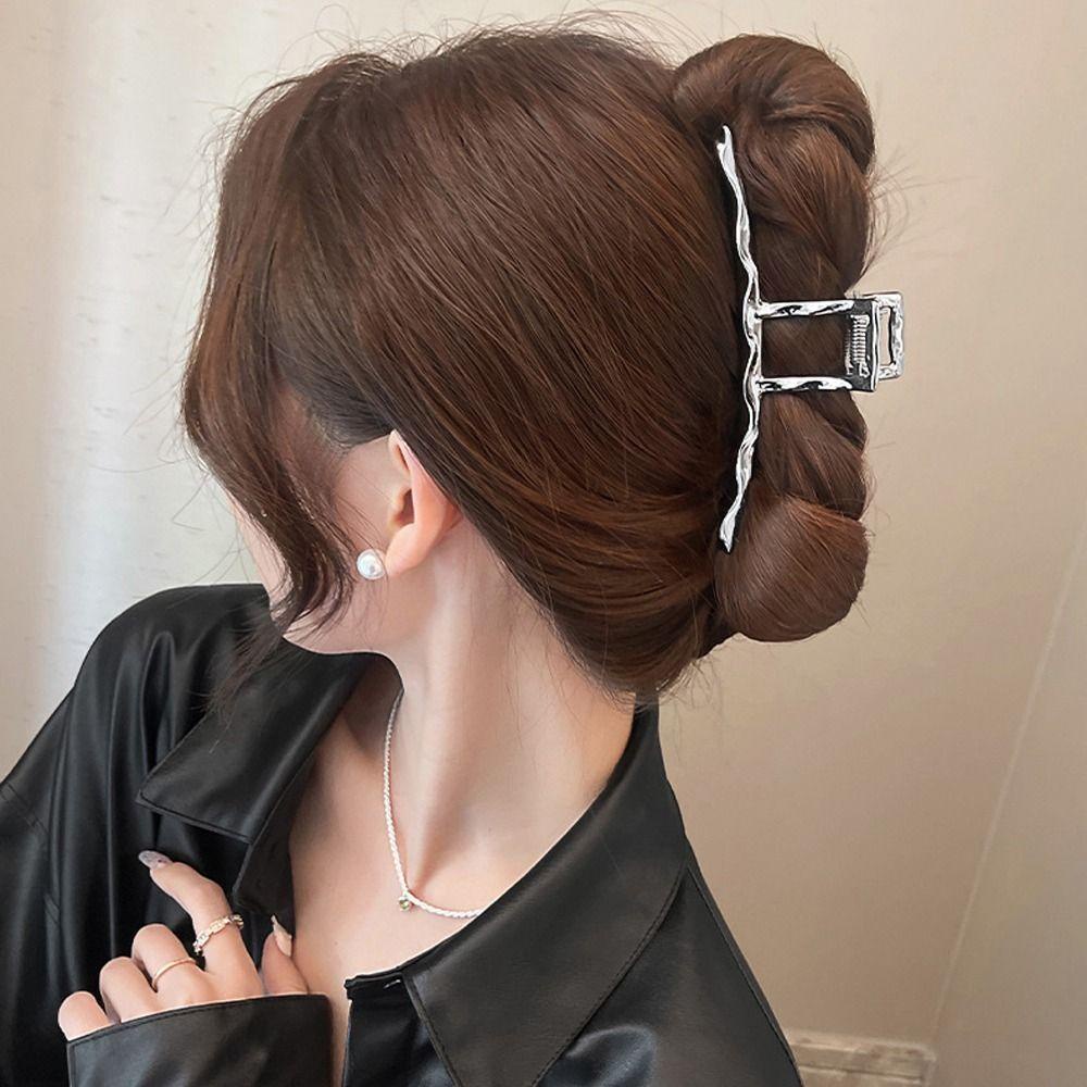 Needway Logam Rambut Cakar Manis Ins Baru Heardress Ponytail Holder Geometris Fashion Hiasan Kepala Korea Hiu Klip