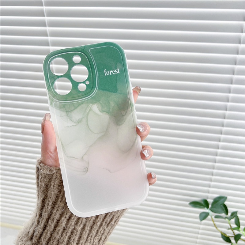 Casing Ponsel Tinta Dan Cuci rendering soft shell Untuk iphone11 12 13 14 iphoneX XS XR XSMAX 14promax 11promax shockproof cover casing