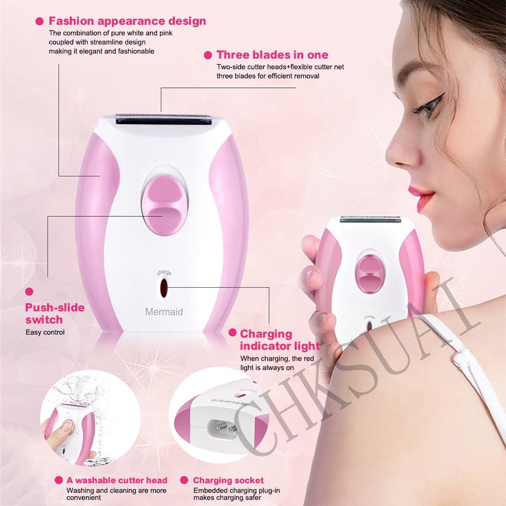 Usb Rechargeable Epilator Electric Trimmer Mesin Penghilang Bulu Wajah Tubuh