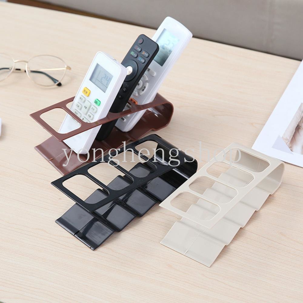 Kreatif 4kisi TV Remote Control Stand Holder Ac Kotak Penyimpanan Remote Alat Tulis Bracket Kacamata Rak Penyimpanan Serba Serbi Organizer Meja Rumah