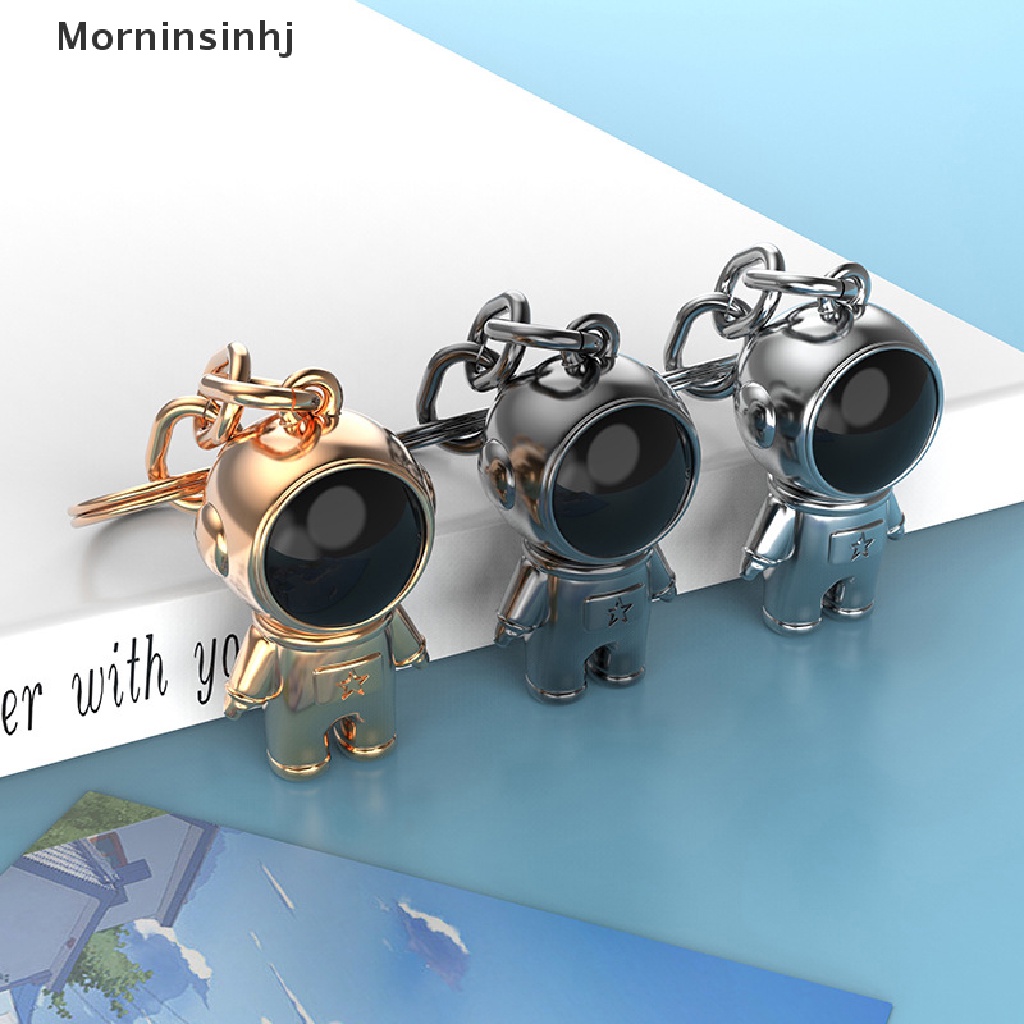 Mornin Cute Alloy Astronot Spaceman Keychain Lucu Semesta Planet Gantungan Kunci Liontin Perhiasan Key Ring Hadiah id