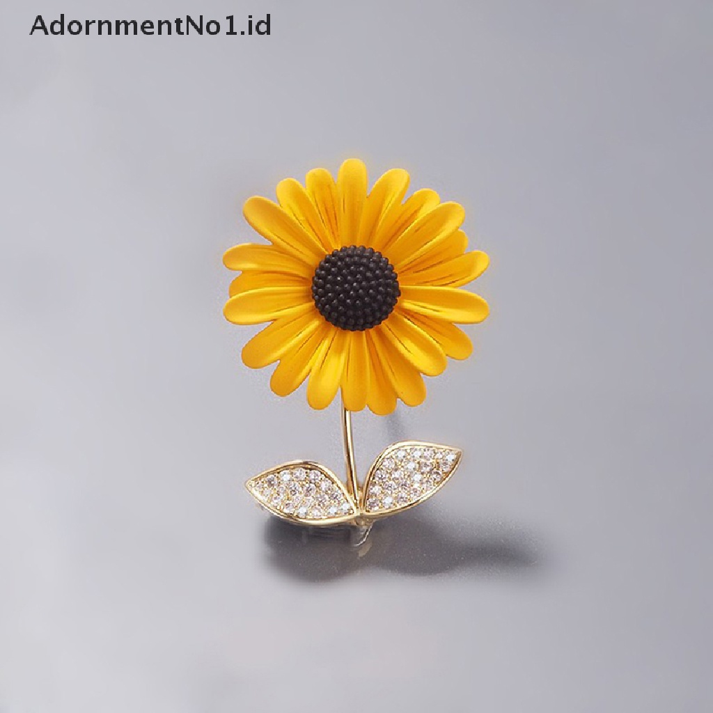 [AdornmentNo1] Bros Bunga Matahari Untuk Wanita Unisex Enamel Summer Beauty Sunflower Pesta Kantor [ID]