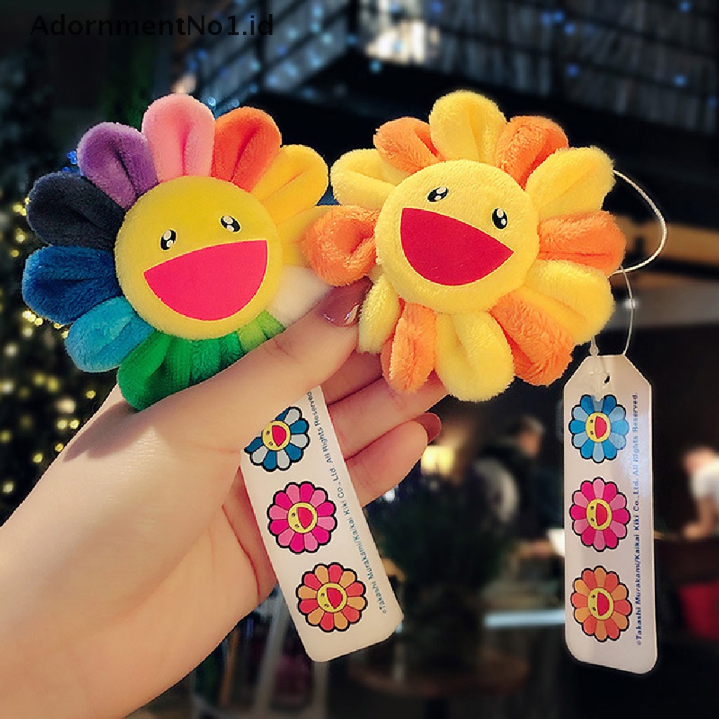 [AdornmentNo1] 8.5 cm Lembut Mini Bunga Matahari Mewah Liontin Warna-Warni Boneka Mainan Tas Sekolah Untuk Gantungan Kunci Lucu Bros Buket Mainan Boneka DIY Ornamen Hadiah [ID]