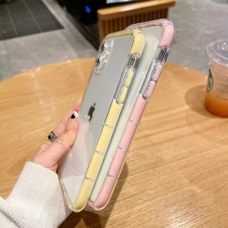 IPHONE Casing Ponsel Bingkai Glow Mewah Untuk Iphone11 12 13 14 Pro Max Plus X Xs Xr 7 8 Plus Case Cover