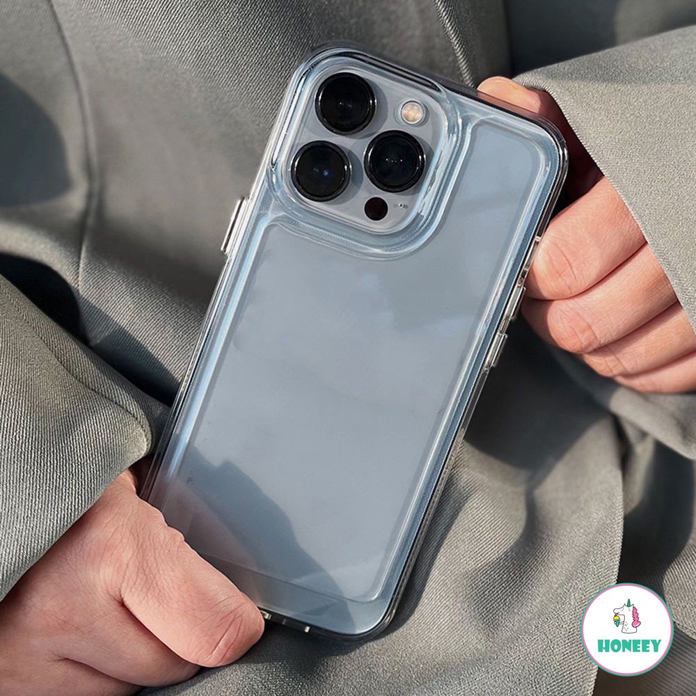 IPHONE Casing Akrilik Keras Shockproof Transparan Untuk Iphone14 13 12 11 Pro XS Max X XR 7 8 Plus Silikon Lembut Bumper Bening Cover