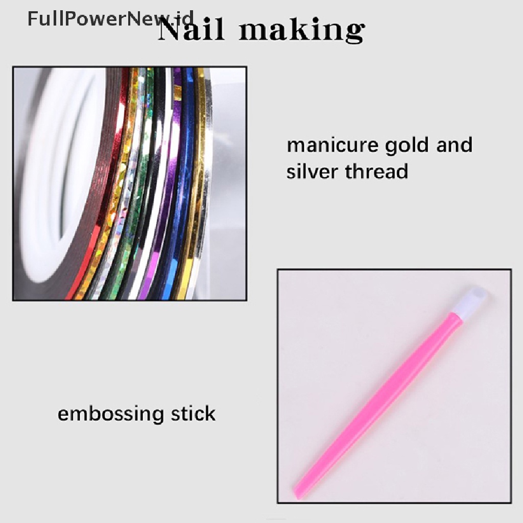 Power 21Pcs Nail Manicure Set Alat Perawatan Kuku Pedicure Files Buffer Spons Blok ID