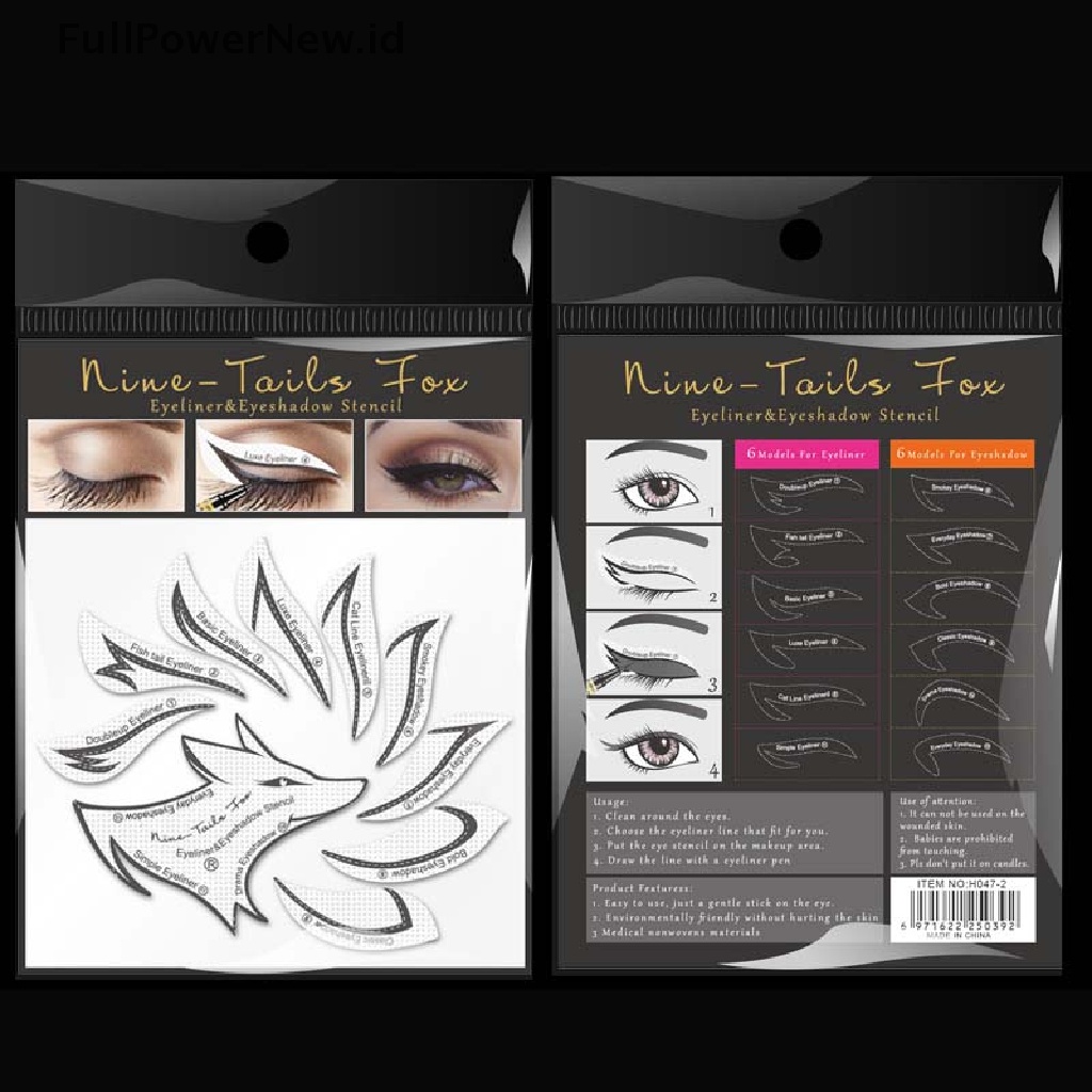 Power Non-woven Stensil Makeup Mata Eyeliner Template Shaping Tools Eye Shadow ID