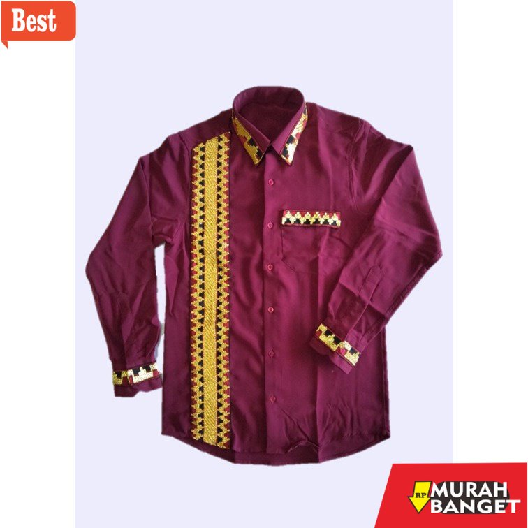 KEMEJA BUAT LEBARAN UNTUK PRIA TERBARU- LAMPUNG ETHNICA OFFICIAL - TAPIS LAMPUNG ASLI  - kemeja form