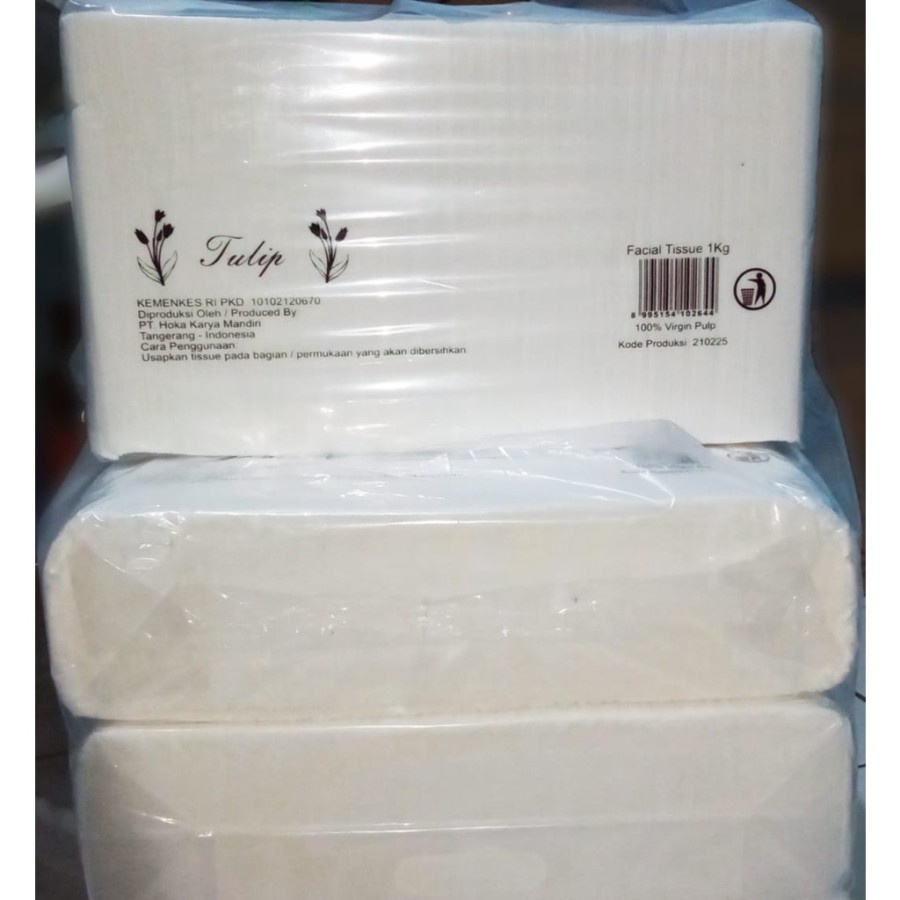 Tulip Facial Tissue 1Kg / Tisu Wajah / Tissue TULIP Facial Tissue Wajah lembut Tisu Wajah Murah