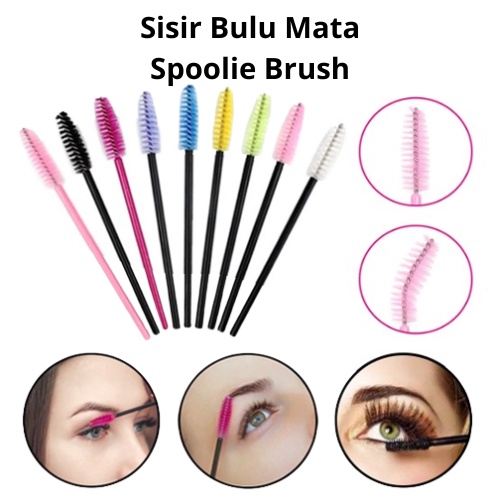 Spoolie Brush Sisir Bulu Mata / Sikat Bulu Mata Mascara Wand / Sikat Eyelash