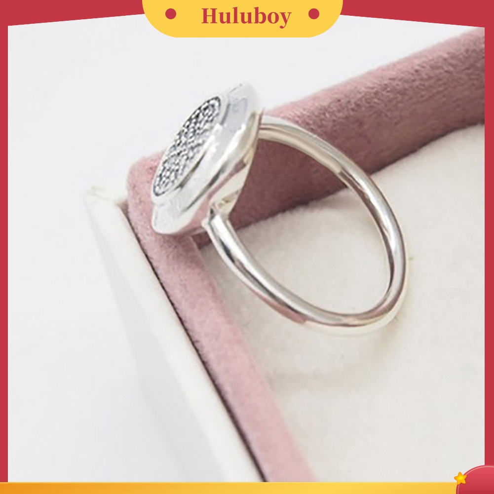 {Ready Stock} Wanita Fashion Plating Berlian Imitasi Bertatahkan Jari Cincin Perhiasan Pesta Hadiah Pernikahan