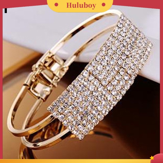 {Ready Stock} Baru Fashion Elegan Wanita Bangle Gelang Gelang Kristal Cuff Bling Lady Hadiah