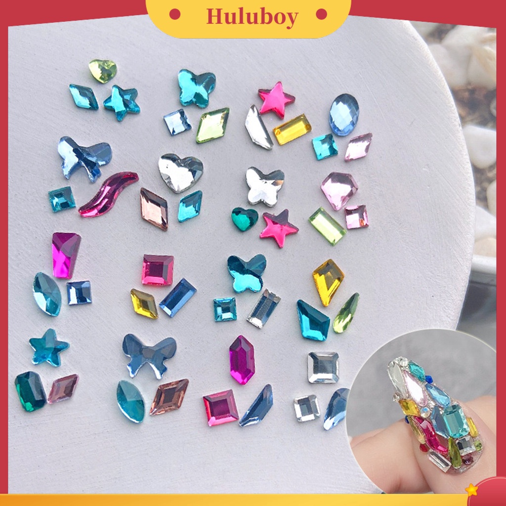 {In Stock} 100Pcs/Bag Kuku Berlian Imitasi Mengkilap Penampilan DIY Kristal Imitasi Halus Gadis Jari Manicure Ornamen Perlengkapan Kecantikan