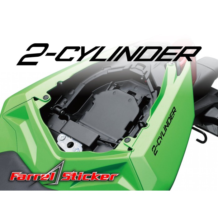 Stiker 2 silinder Sticker 2 cylinder Kawasaki Ninja Cbr - Putih