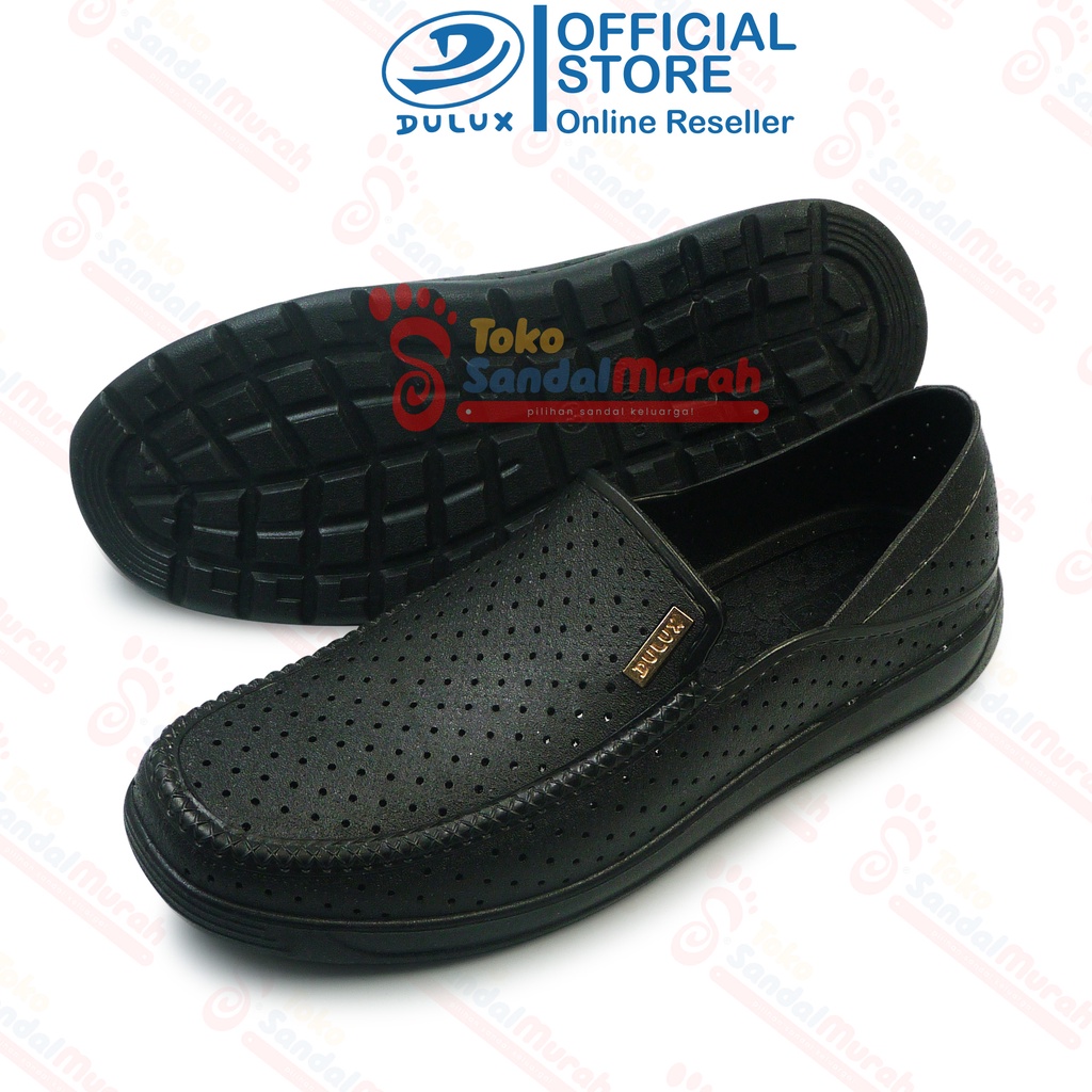 Toko Sendal Murah - Sepatu Pantofel Full Hitam / Sepatu Karet Pria Uk 38 - 43 / Sepatu Kerja Nyaman / Sepatu Pria Slip On Bahan PCU Original Local Brand [Toko Sendal Murah CQ 078 A-HH]