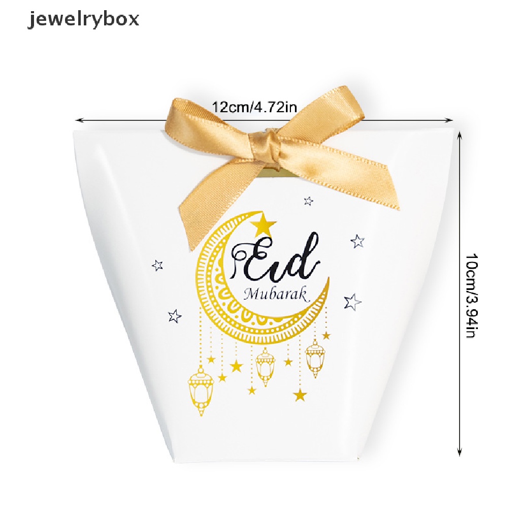 [jewelrybox] 5pcs Happy Eid Mubarak Candy Box Kotak Kemasan Kado Perlengkapan Pesta Muslim Butik